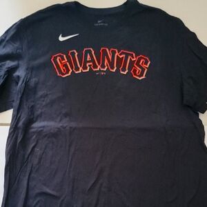 Nike Black Giants Tee with Red Accents
